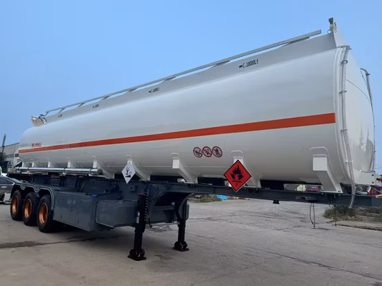 3 Axle 30000L/40000L/50000L Carbon Steel/Stainless Steel/Aluminum Alloy Tank/Tanker Truck Semi Trailer for Oil/Fuel/Diesel/Gasoline/Crude/Water/Milk Transport