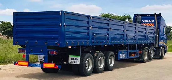 Trailer Manufacturer Drop Side Cargo Transport Semi Truck Trailer