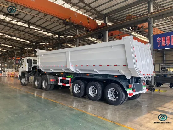 3 Axle 30m3 50t Tractor Tipper Dumper Tipping 40cbm Stone Sand Transport Dump Trailer U Shape Dump Semi Trailers